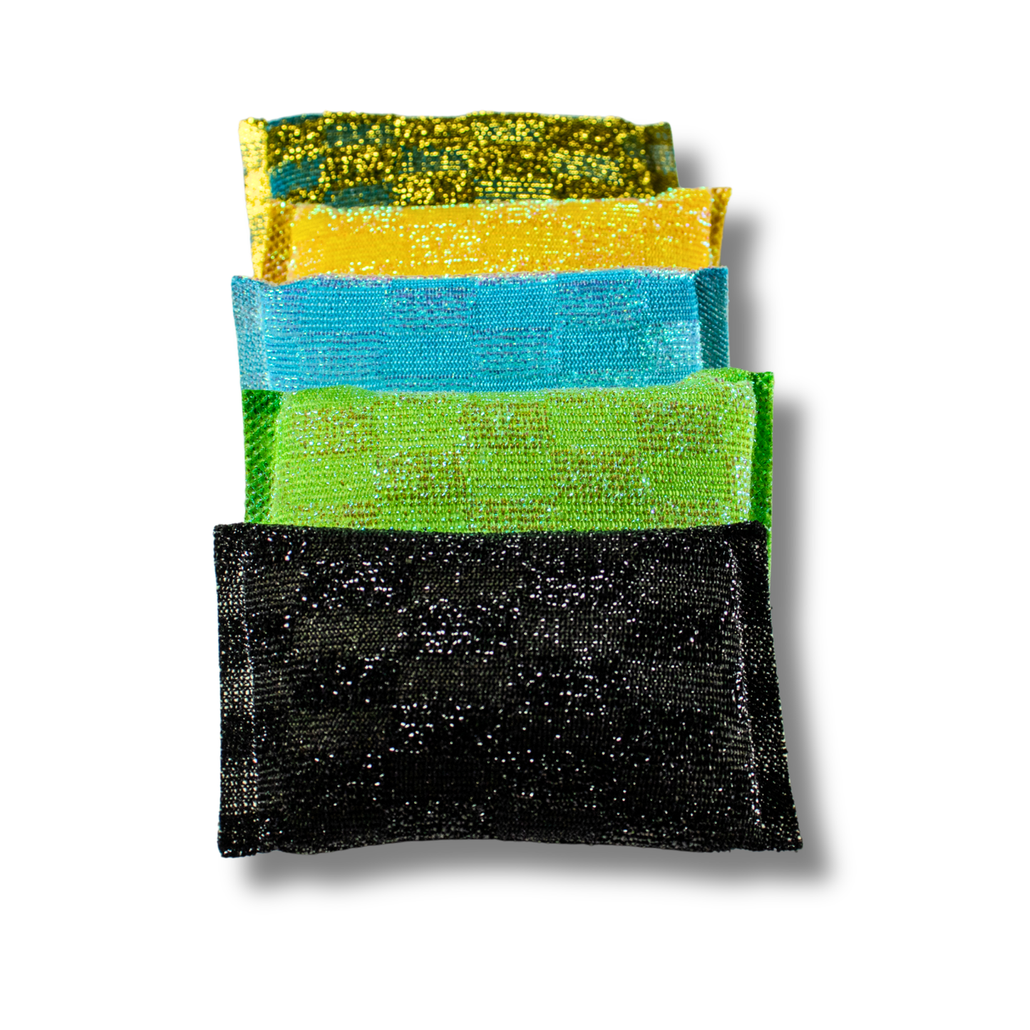 5-Pack Premium Multi-Color Squezzee Sponges – Heavy-Duty, Non-Scratch Cleaning Pads (Black, Silver, Green, Blue & Yellow)