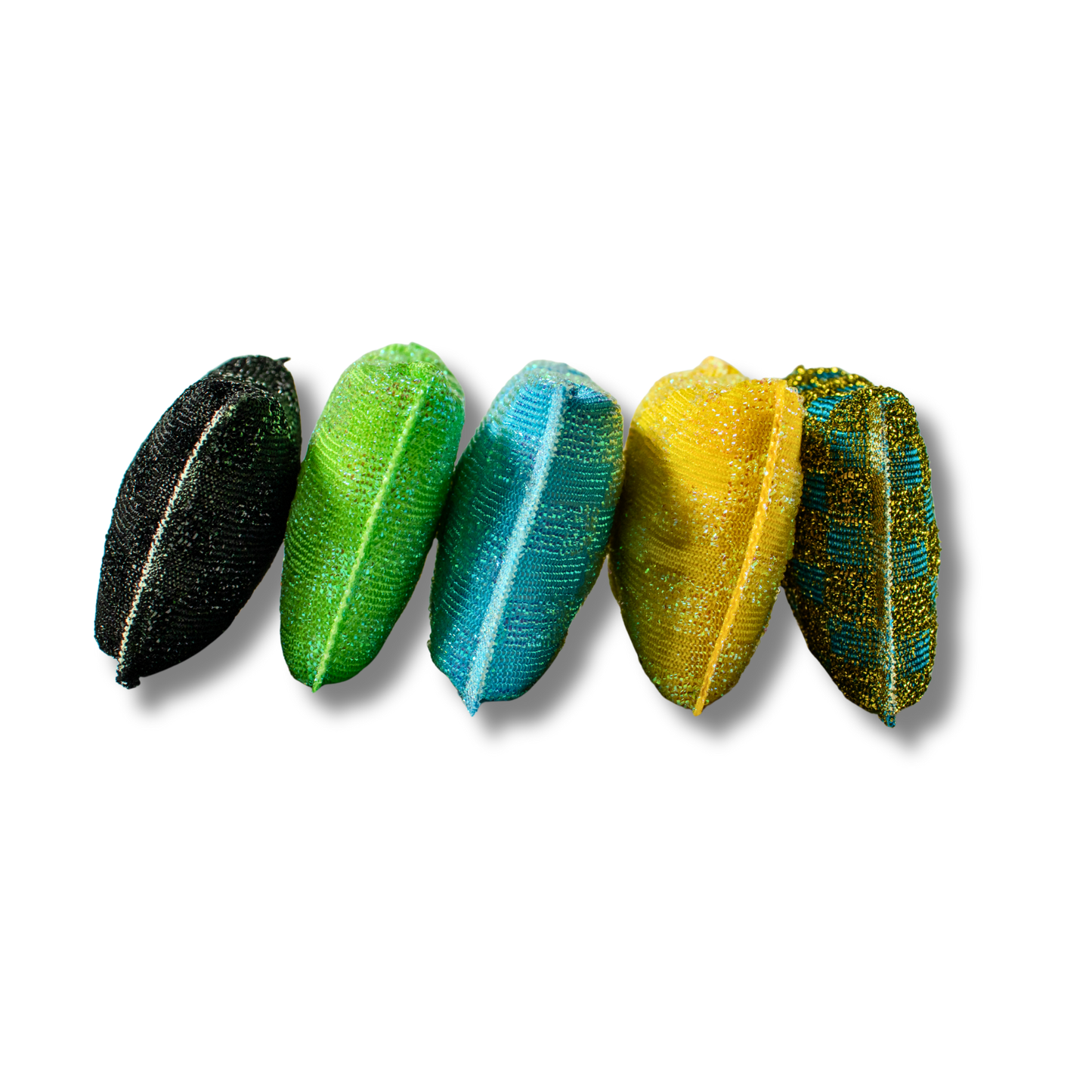 5-Pack Premium Multi-Color Squezzee Sponges – Heavy-Duty, Non-Scratch Cleaning Pads (Black, Silver, Green, Blue & Yellow)